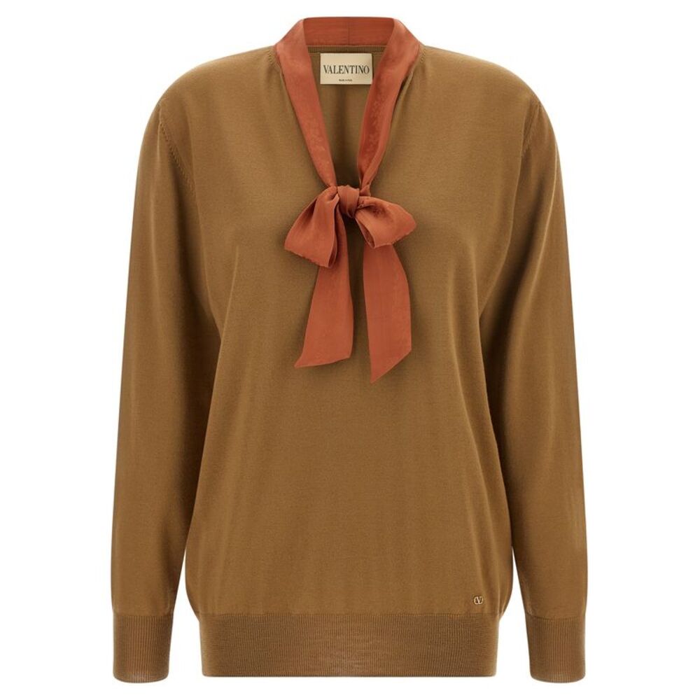 Valentino Garavani Brown Cashmere Women's Cardigan